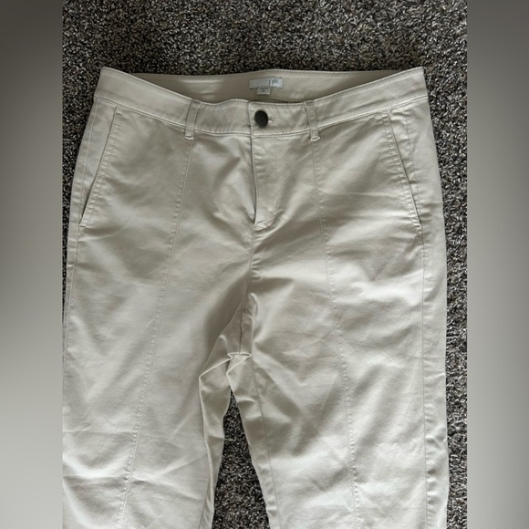 5/$25 J.Jill cream colored lightweight ankle pants size 10 Tall - Picture 11 of 12